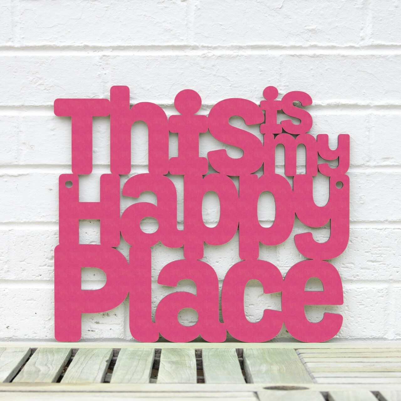 Spunky Fluff This Is My Happy Place Laser Cut Wood Wall Decor